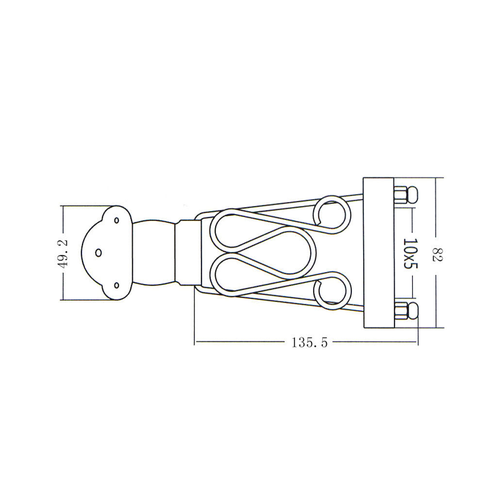 Trapeze Tailpiece Bridge Wired Frame for 6 String Jazz Guitar Golden