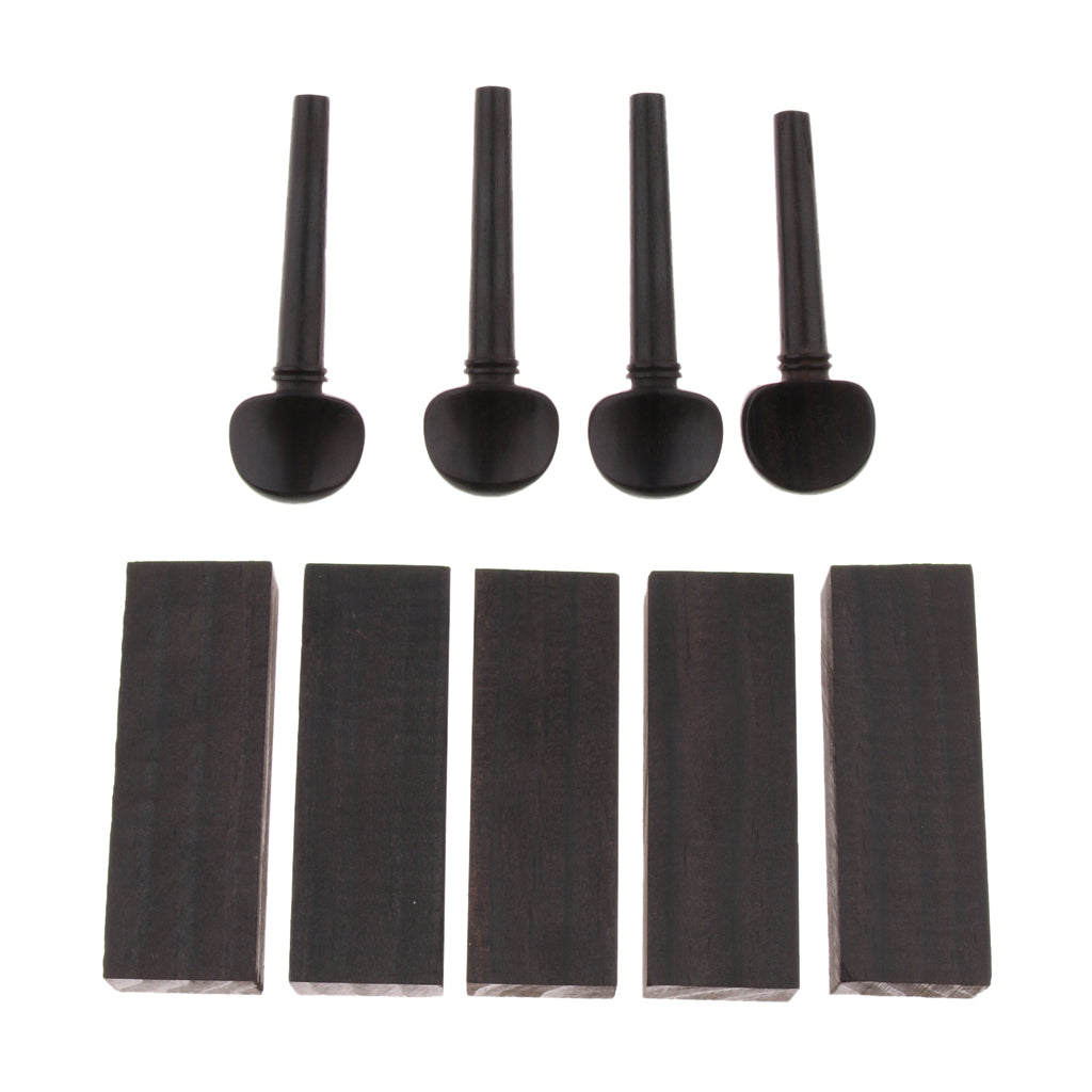 5pcs Ebony Violin Tuning Peg Material Violin Making Accessories