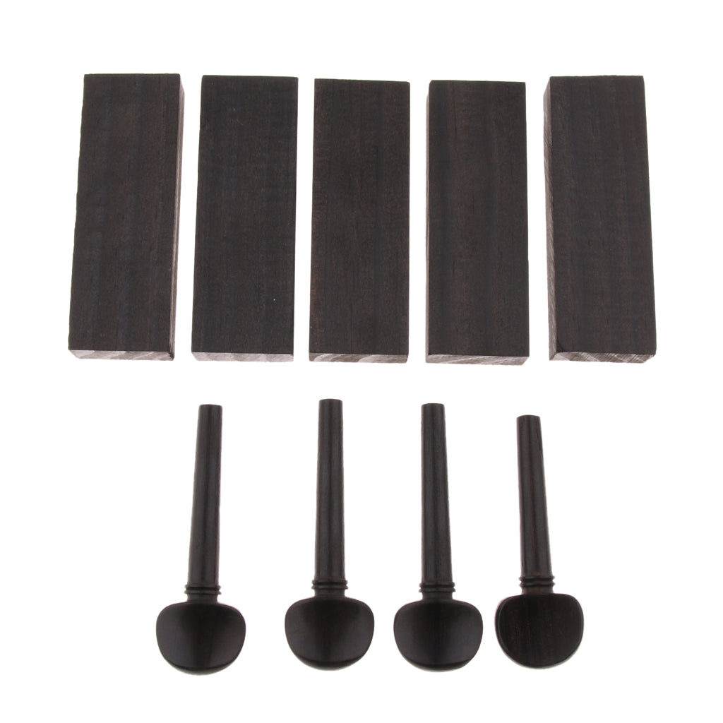 5pcs Ebony Violin Tuning Peg Material Violin Making Accessories