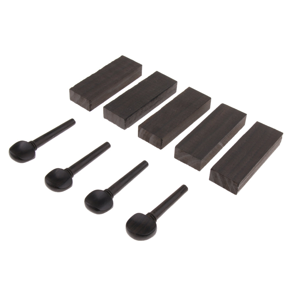 5pcs Ebony Violin Tuning Peg Material Violin Making Accessories