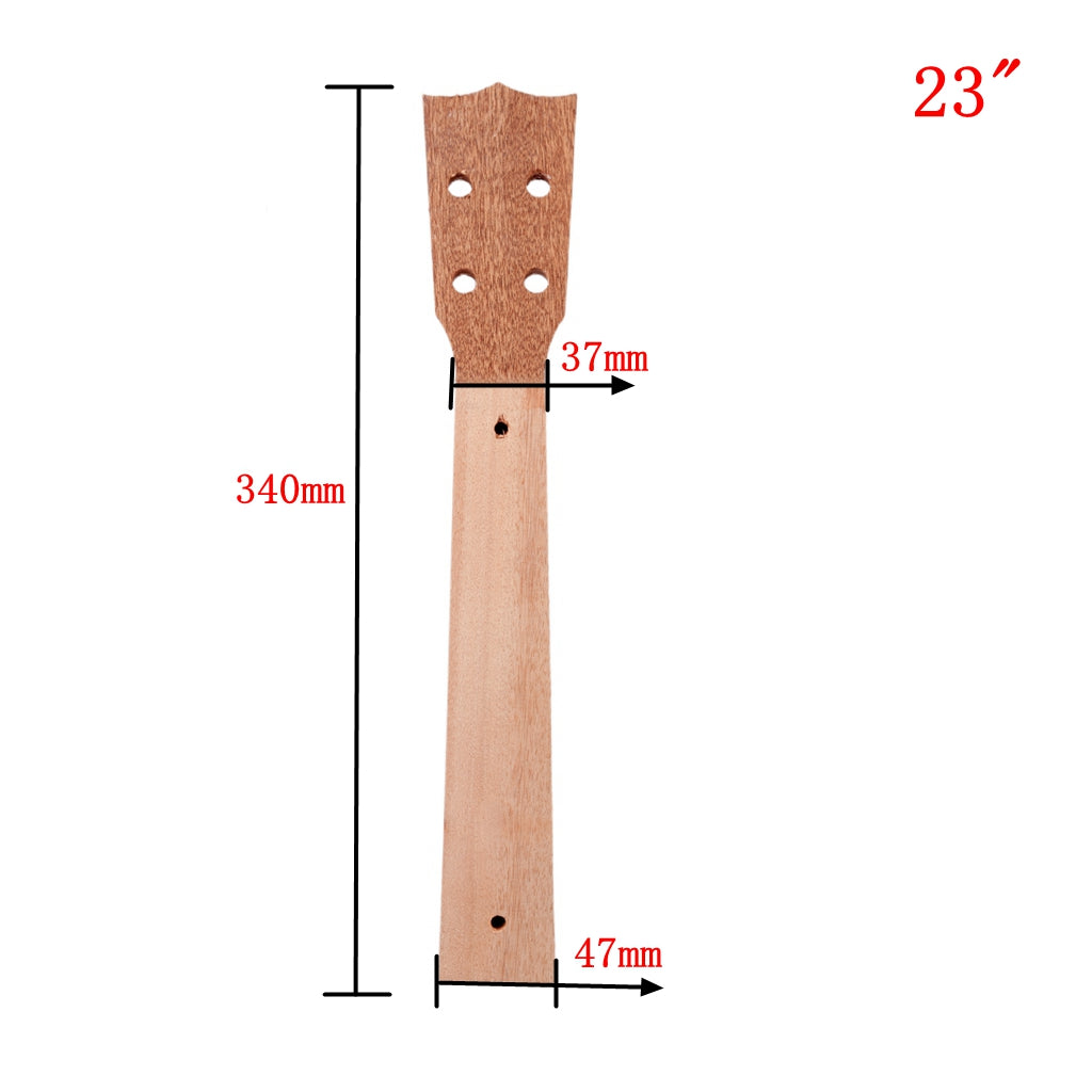 Ukulele Concert Neck Veener Sapele Wood Ukulele Guitar Neck DIY Parts 23inch