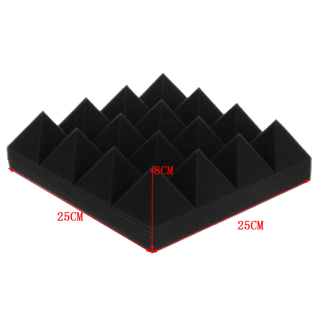 4 Pieces Soundproof Acoustic Foam Panel Sound Proof Board Black