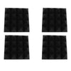 4 Pieces Soundproof Acoustic Foam Panel Sound Proof Board Black