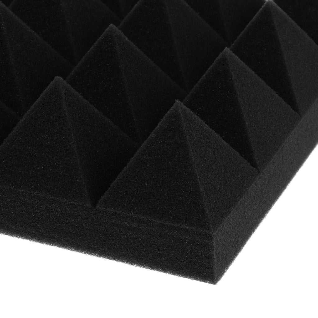 4 Pieces Soundproof Acoustic Foam Panel Sound Proof Board Black