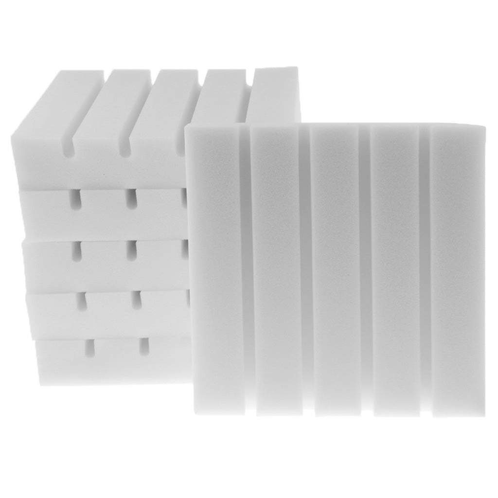 6 Pieces Sound Stop Acoustic Foam Panel Sound Proof Board White