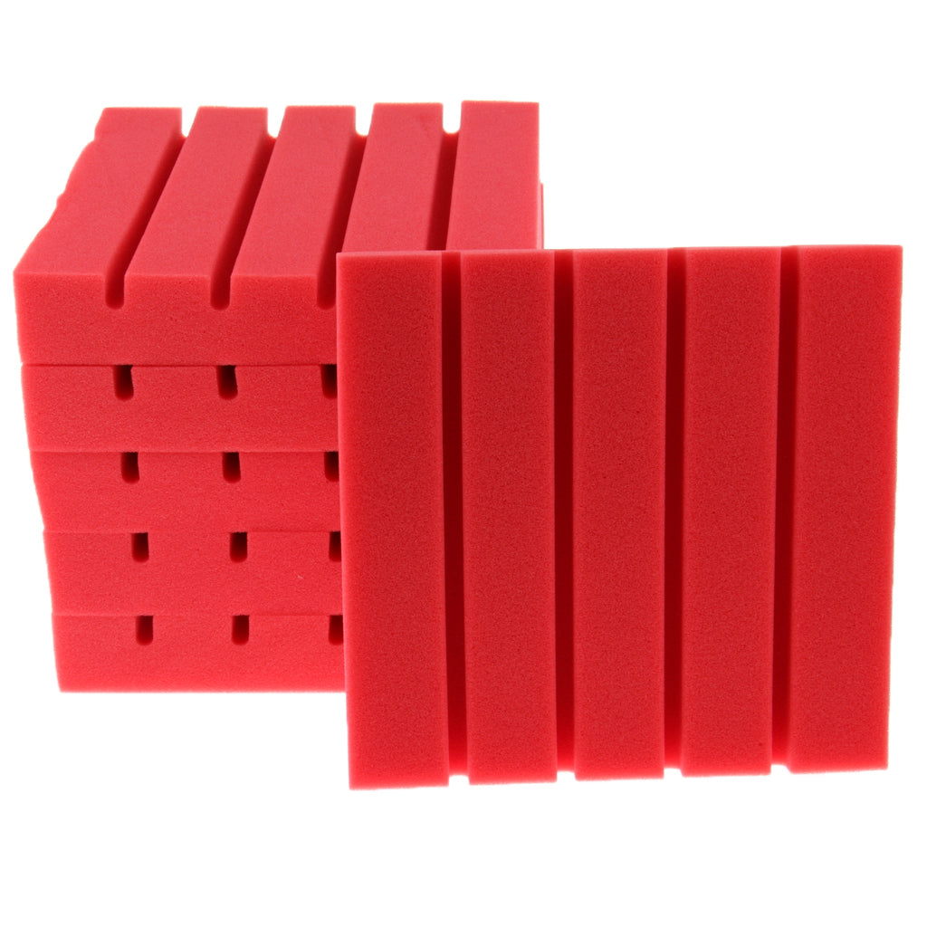 6 Pieces Sound Stop Acoustic Foam Panel Sound Proof Board Red