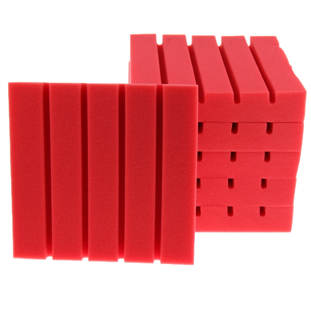 6 Pieces Sound Stop Acoustic Foam Panel Sound Proof Board Red