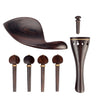 4/4 Ebony Violin Parts Tailpiece +Tuning Pegs+Endpin+Chinrest Violin Parts