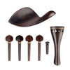 4/4 Ebony Violin Parts Tailpiece +Tuning Pegs+Endpin+Chinrest Violin Parts