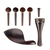 4/4 Ebony Violin Parts Tailpiece +Tuning Pegs+Endpin+Chinrest Violin Parts