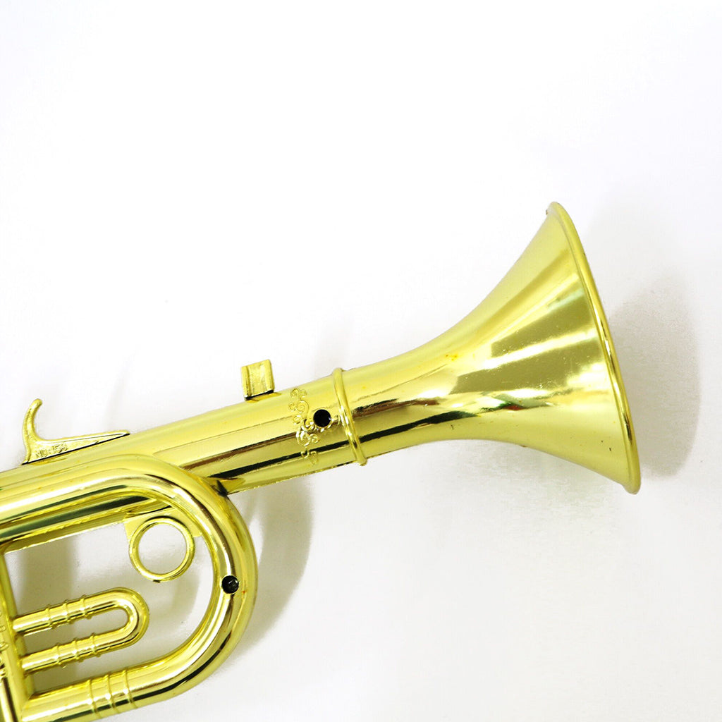 34cm Trumpet for Gift Musical Instrument w/ 3 Colored Keys Gold-plated