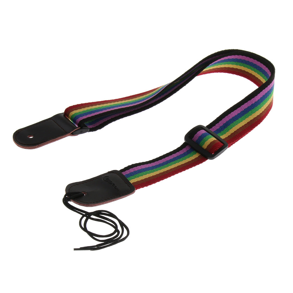 Ukulele Neck Belt Uke Strap Belt for Ukulele Guitar Accessories Rainbow