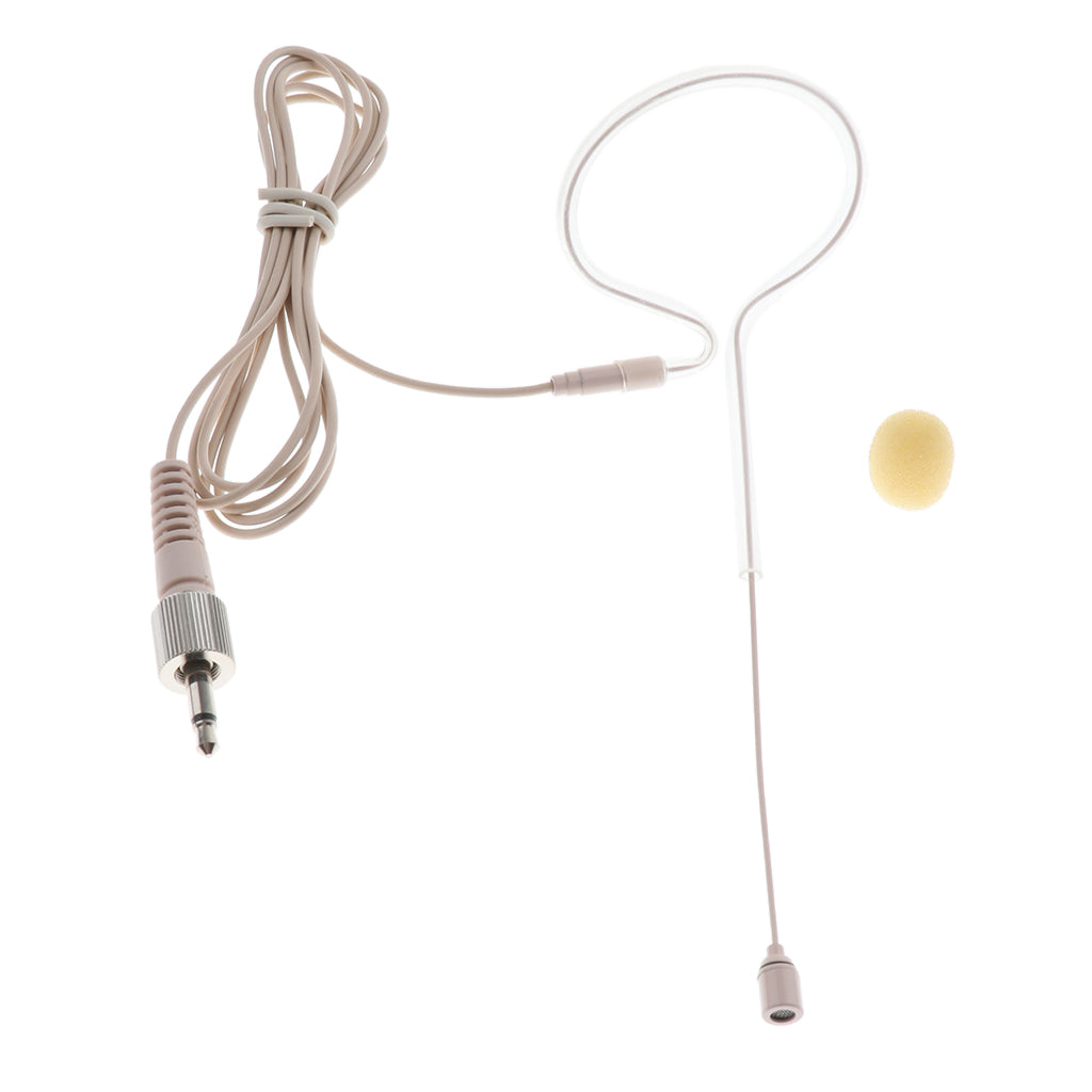 1 Piece Single Ear Hook Mono Microphone for Meeting Course 3.5mm Nut Plug