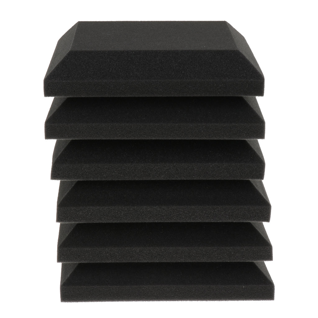 6 Pieces Soundproof Acoustic Wedge Foam Panel Sound-absorbing Board 5cm