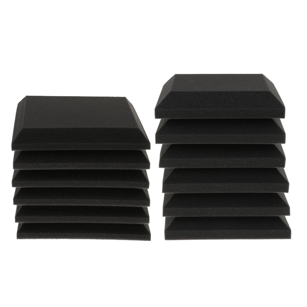 6 Pieces Soundproof Acoustic Wedge Foam Panel Sound-absorbing Board 5cm