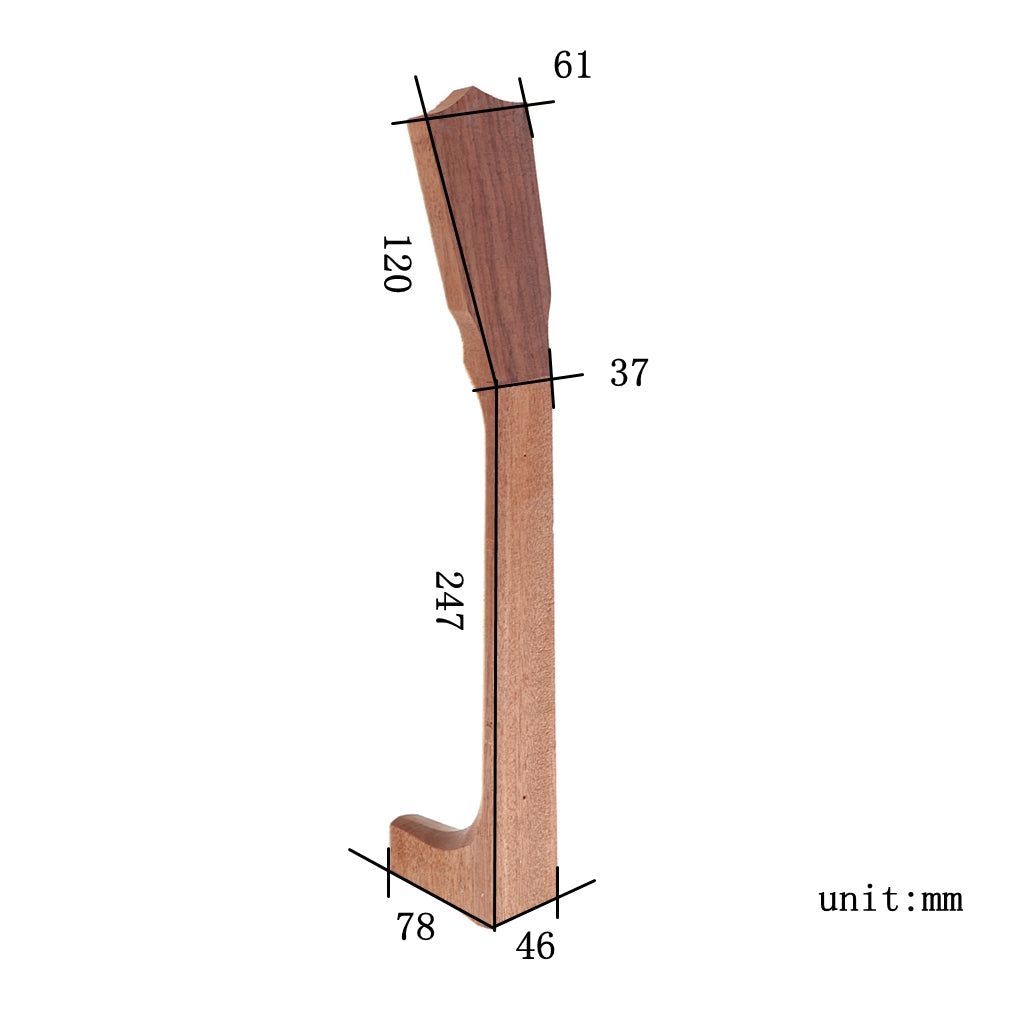 26'' Mahogany Ukulele Neck for Ukulele Parts Accessories