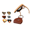 6pcs Guitar Plectrums Picks with Bag Capo Wood