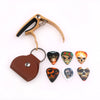 6pcs Guitar Plectrums Picks with Bag Capo Wood