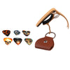 6pcs Guitar Plectrums Picks with Bag Capo Wood