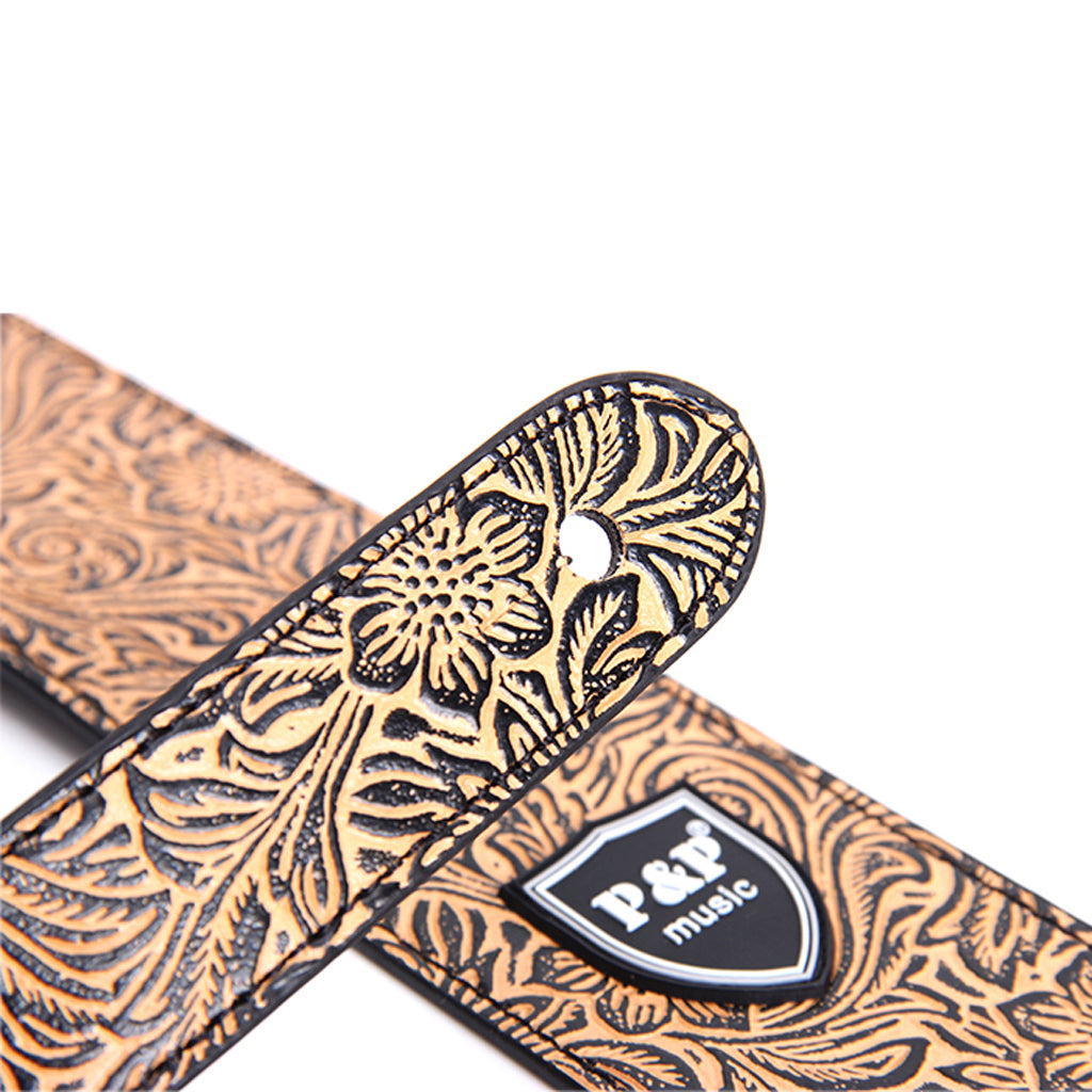 Durable PU Leather Strap Belt for Guitar Bass Yellow