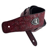 Durable PU Leather Strap Belt for Guitar Bass Burgundy