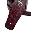 Durable PU Leather Strap Belt for Guitar Bass Burgundy