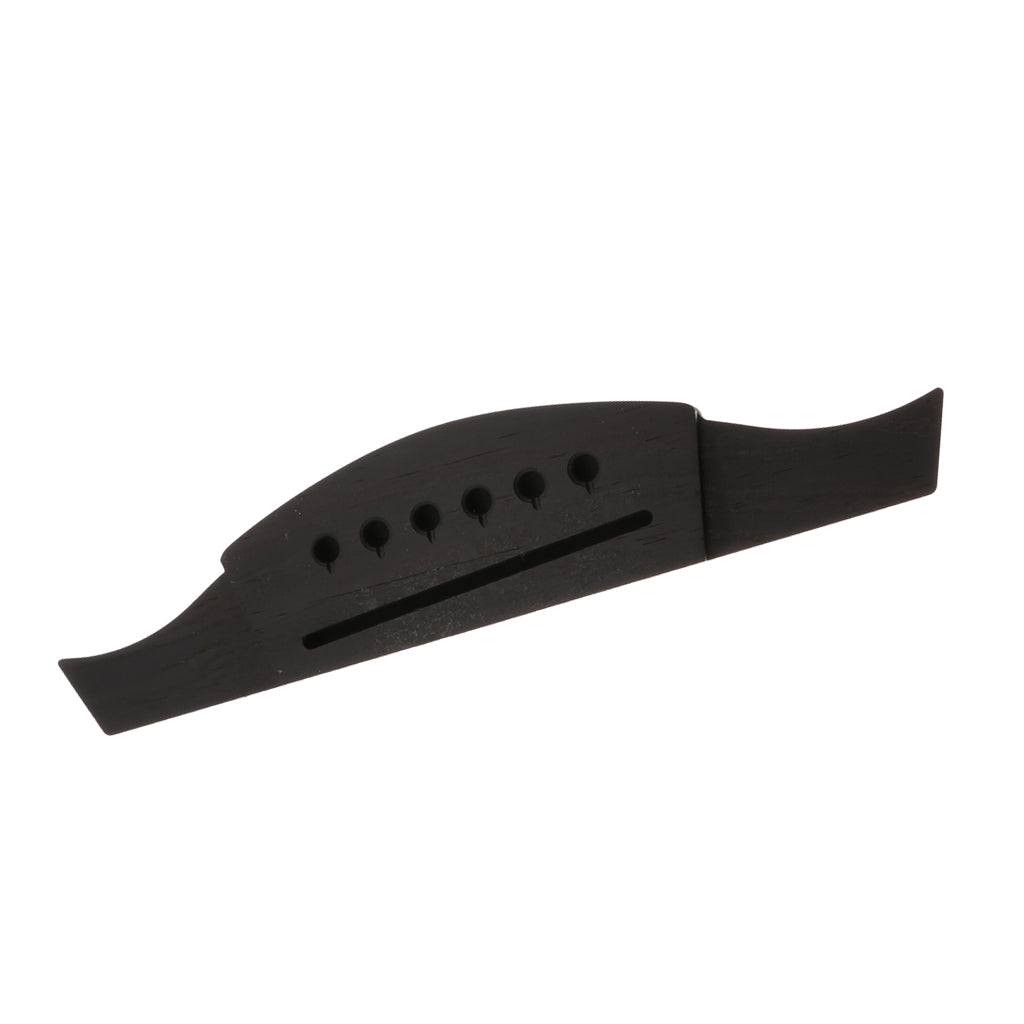 1 Piece 6 Holes Wood Guitar Bridge Black