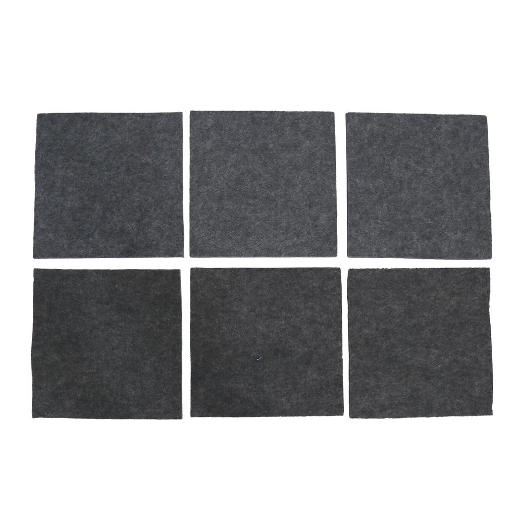 6pcs Acoustic Panel Sound Absorption Foam for Home Theater Studio Gray