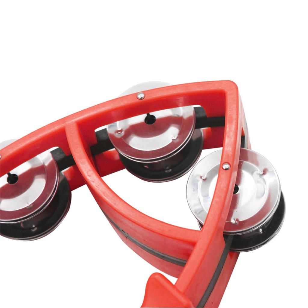 Fish-shaped Tambourine Handbell Baby Kid Early Educational Instrument Red