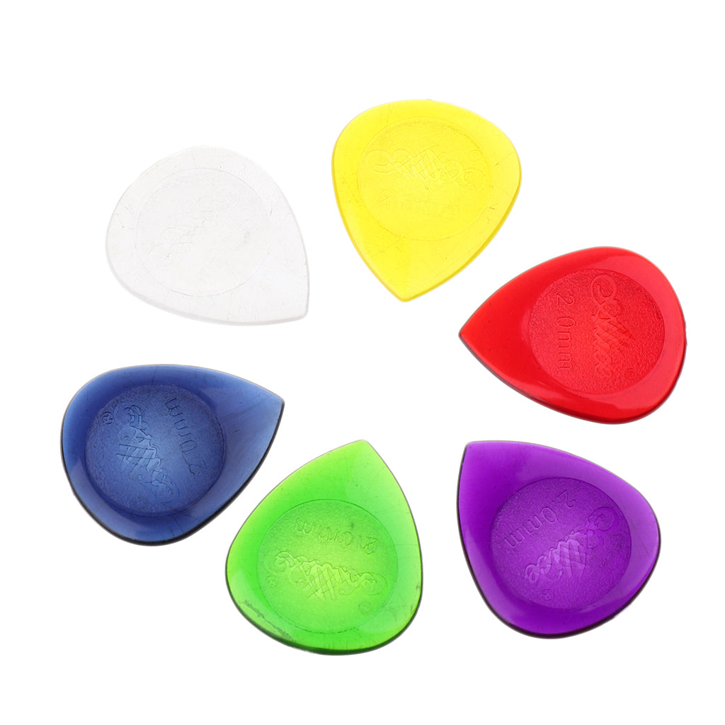 1 Pack Plastic Guitar Pick Plectrums with Storage Box Set 2.0mm