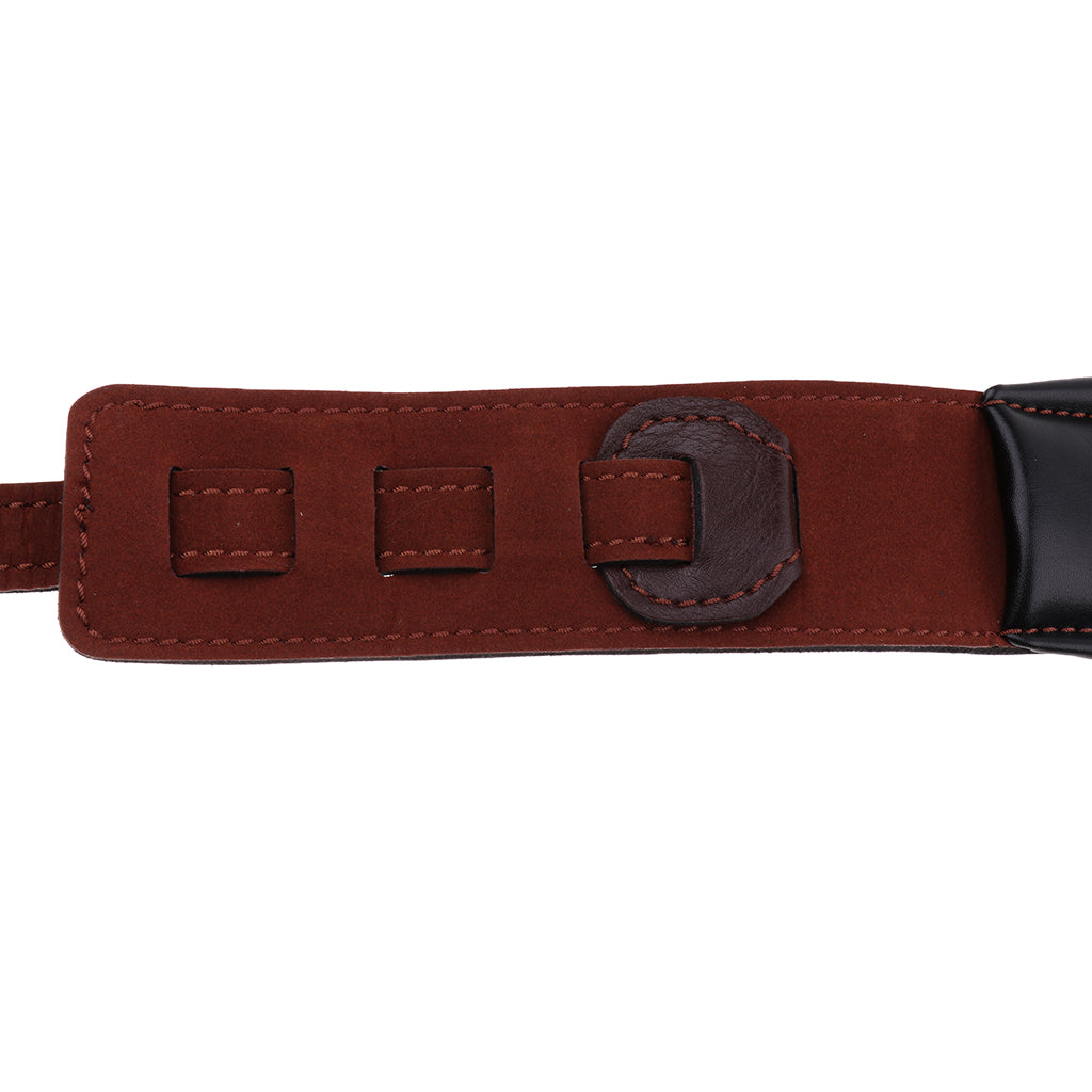 Comfortable Guitar Strap Electric Guitar Bass Adjustable Strap Belt Brown