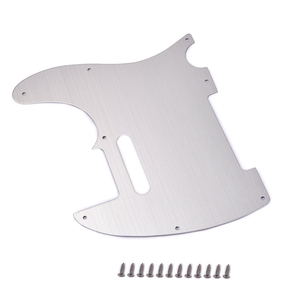 1ply Anti-scratch Pickguard Scratch Plate with Screws for Fender Tele Silver