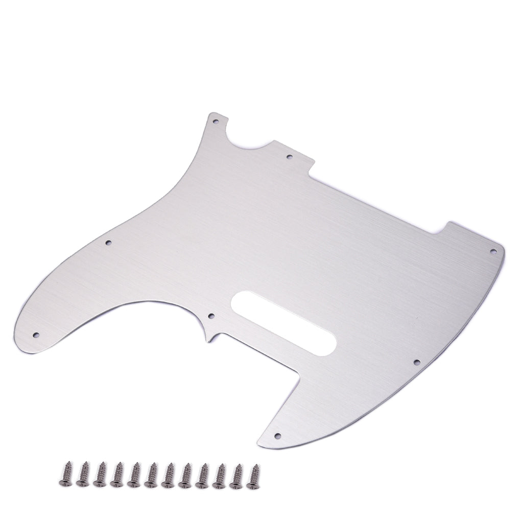 1ply Anti-scratch Pickguard Scratch Plate with Screws for Fender Tele Silver