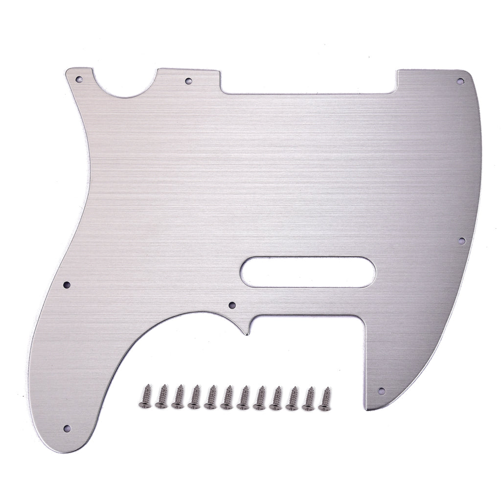 1ply Anti-scratch Pickguard Scratch Plate with Screws for Fender Tele Silver