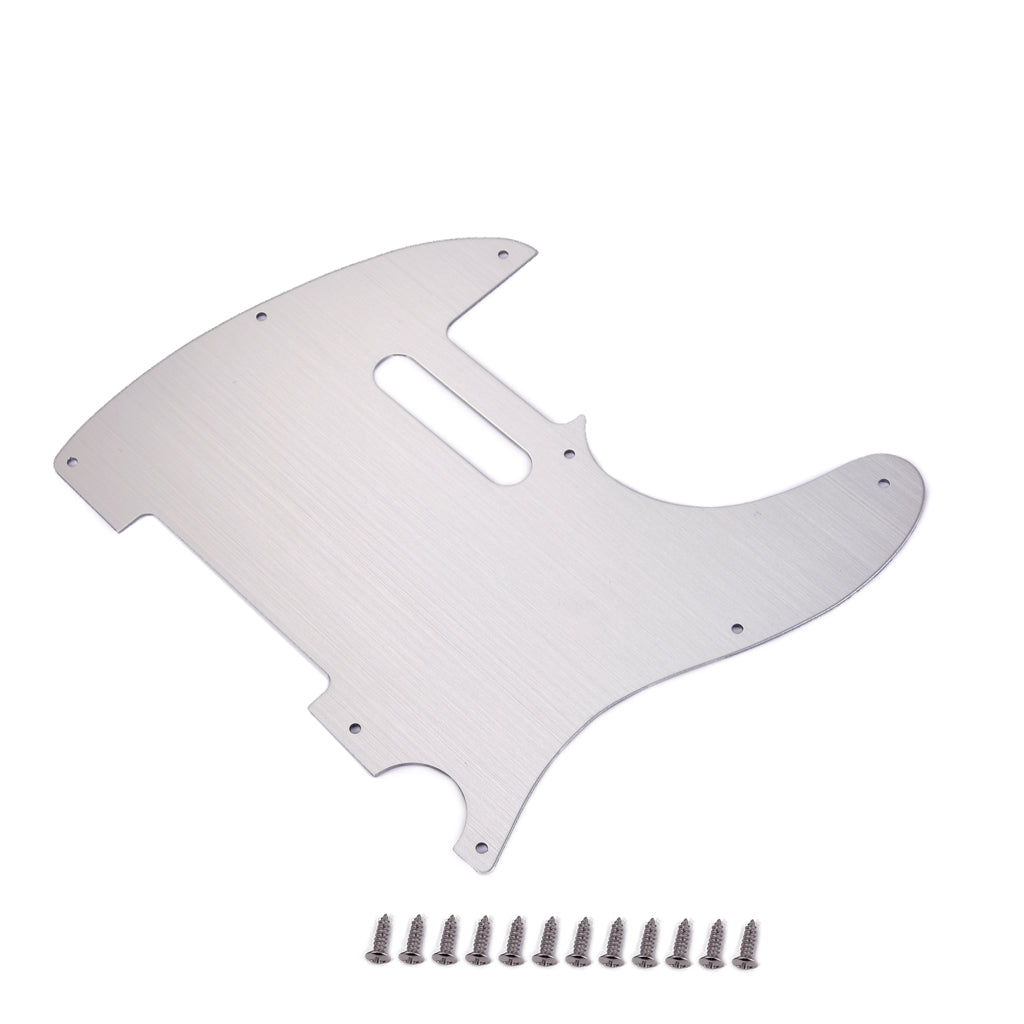 1ply Anti-scratch Pickguard Scratch Plate with Screws for Fender Tele Silver