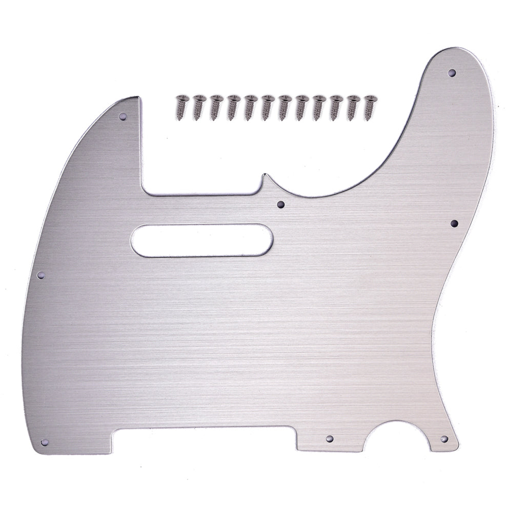 1ply Anti-scratch Pickguard Scratch Plate with Screws for Fender Tele Silver