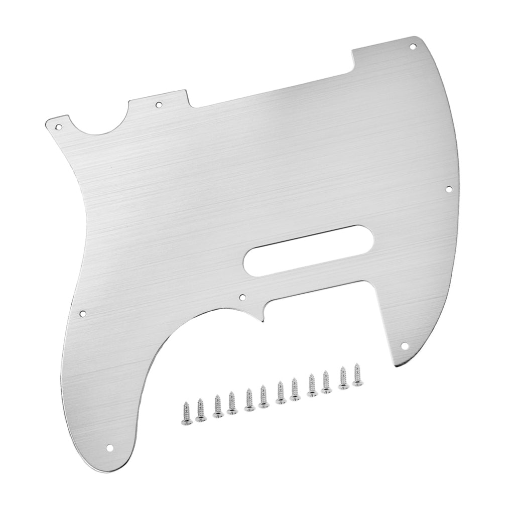 1ply Anti-scratch Pickguard Scratch Plate with Screws for Fender Tele Silver