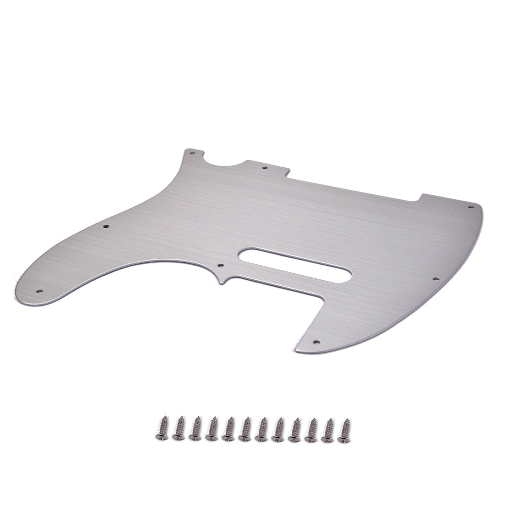 1ply Anti-scratch Pickguard Scratch Plate with Screws for Fender Tele Silver