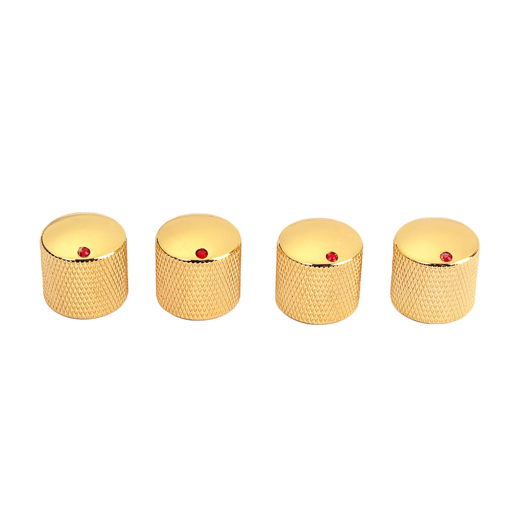 4 Pieces Electric Guitar Knob Screw Fixing Tone Volume Knobs Golden