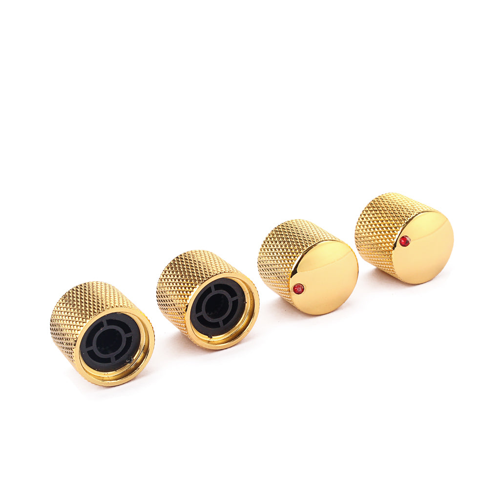 4 Pieces Electric Guitar Knob Screw Fixing Tone Volume Knobs Golden