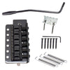 6 String Flat Saddle Tremolo Bridge System for FD ST Electric Guitar  Black