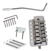 6 String Flat Saddle Tremolo Bridge System for FD ST Electric Guitar  Silver