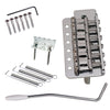 6 String Flat Saddle Tremolo Bridge System for FD ST Electric Guitar  Silver