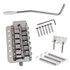 6 String Flat Saddle Tremolo Bridge System for FD ST Electric Guitar  Silver