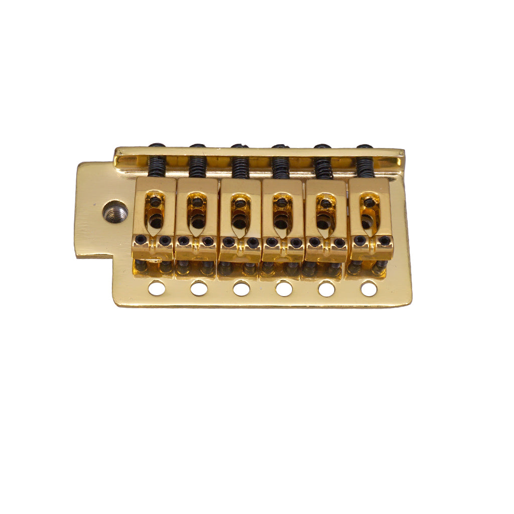 6 String Flat Saddle Tremolo Bridge System for FD ST Electric Guitar  Gold