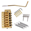 6 String Flat Saddle Tremolo Bridge System for FD ST Electric Guitar  Gold