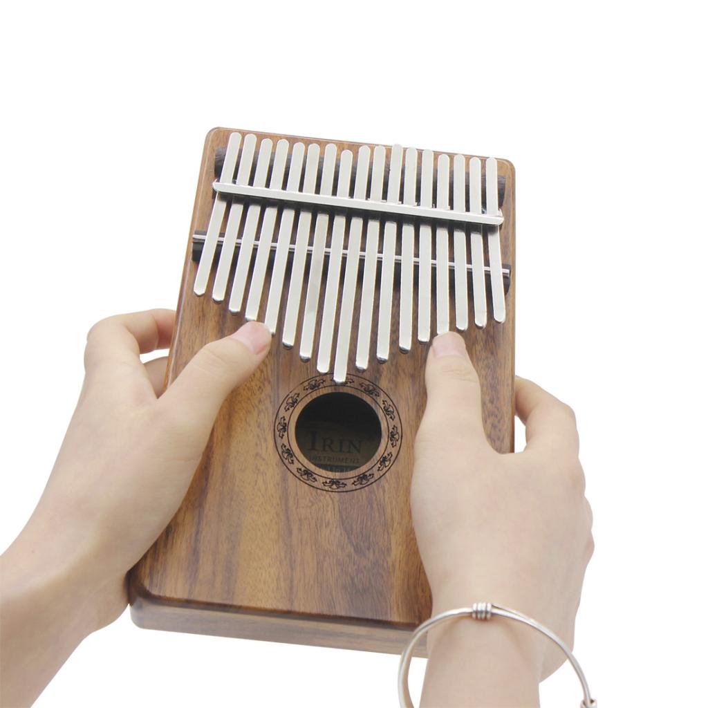 1 Set 17 Key Kalimba Mbira Finger Percussion Thumb Piano Wood Color