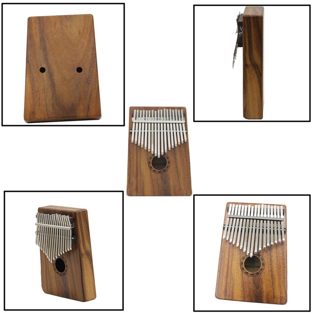 1 Set 17 Key Kalimba Mbira Finger Percussion Thumb Piano Wood Color