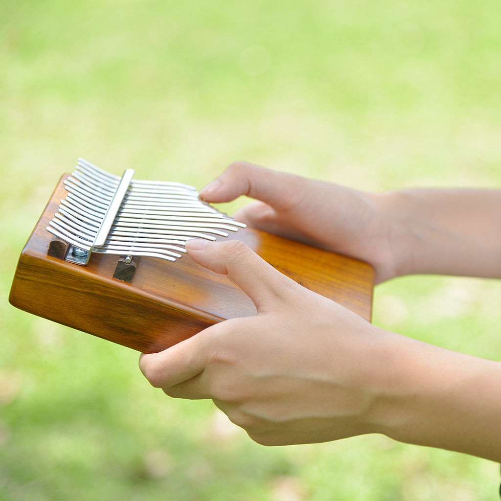 1 Set 17 Key Kalimba Mbira Finger Percussion Thumb Piano Wood Color