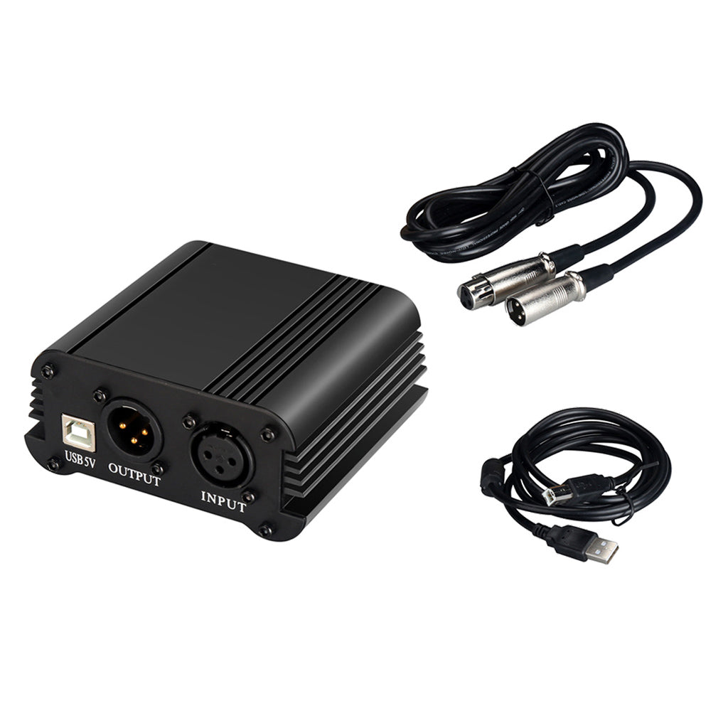 48V Phantom Power Supply Kit for Condenser Microphone Recording Equipment